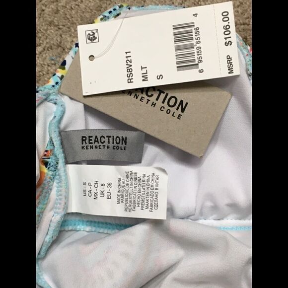 Kenneth Cole lace-up tile swimsuit. NWT - Picture 8 of 8